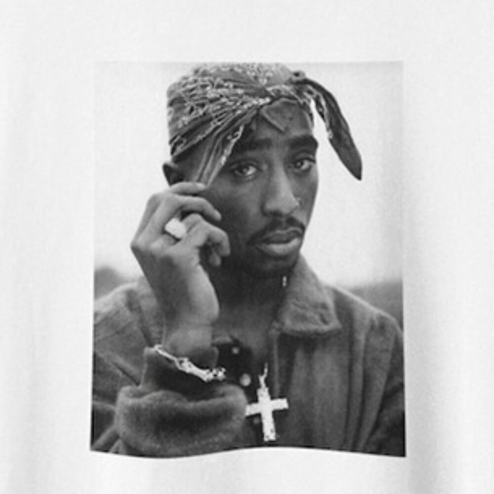Tupac Shakur Graphic T-Shirt Rapper Music Merch Fan Gift Concert Tour Tee 90 - Picture 2 of 5